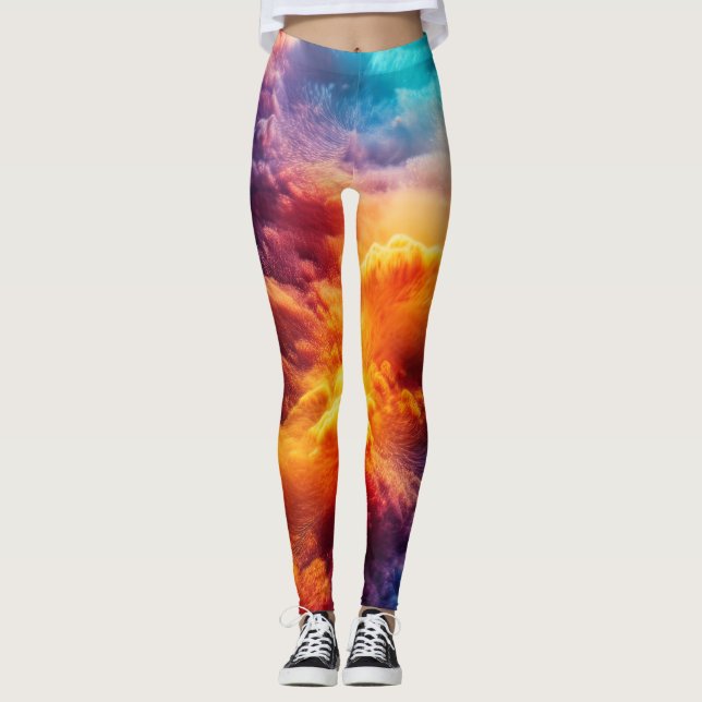 Colourful Clouds Leggings (Front)