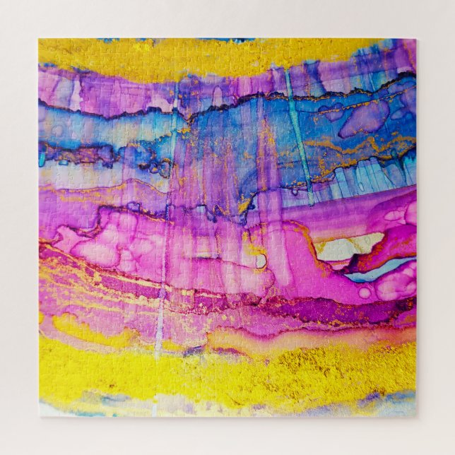 Colourful clouds macro, ink splatter. jigsaw puzzle (Vertical)