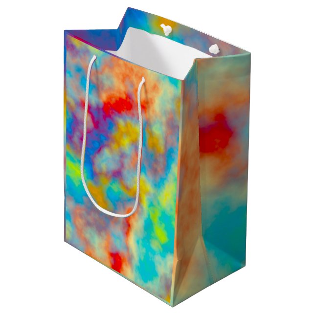Colourful clouds  medium gift bag (Front Angled)