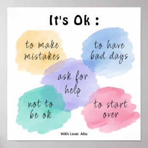 Colourful clouds Motivational School  Poster