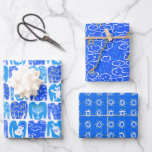 Colourful Clouds Rainbow Ugly Hanukkah Sweater Blu Wrapping Paper Sheet<br><div class="desc">Hope you like this hand made paper variety pack.  Check out my shop for lots more colours and patterns and let me know if you'd like something customised.</div>
