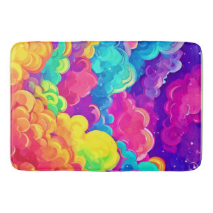 Colourful Cloudscape Art Bath Mat