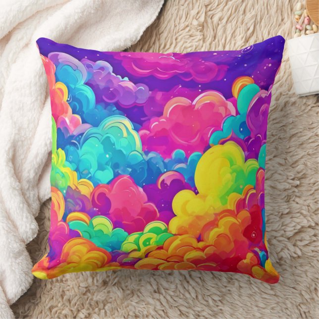 Colourful Cloudscape Art Cushion (Blanket)