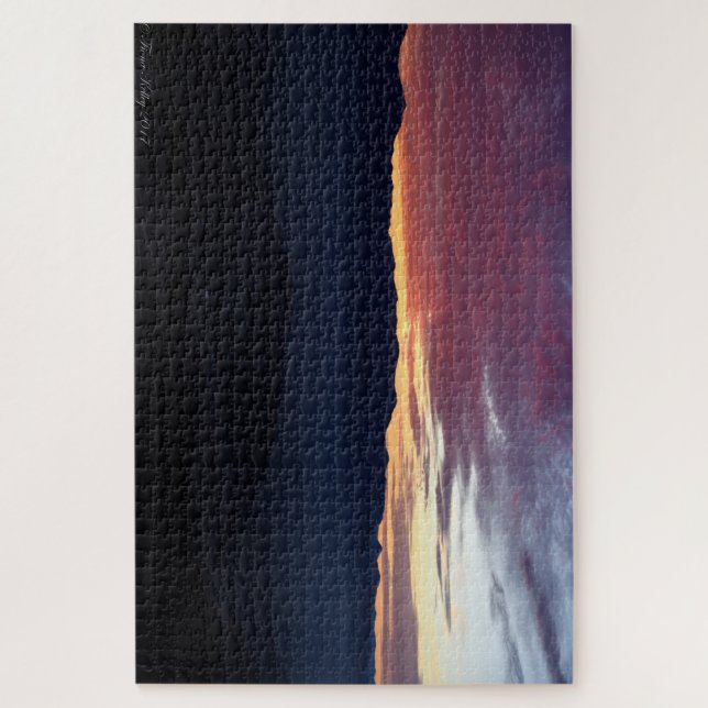 Colourful cloudy sunset puzzle (Vertical)