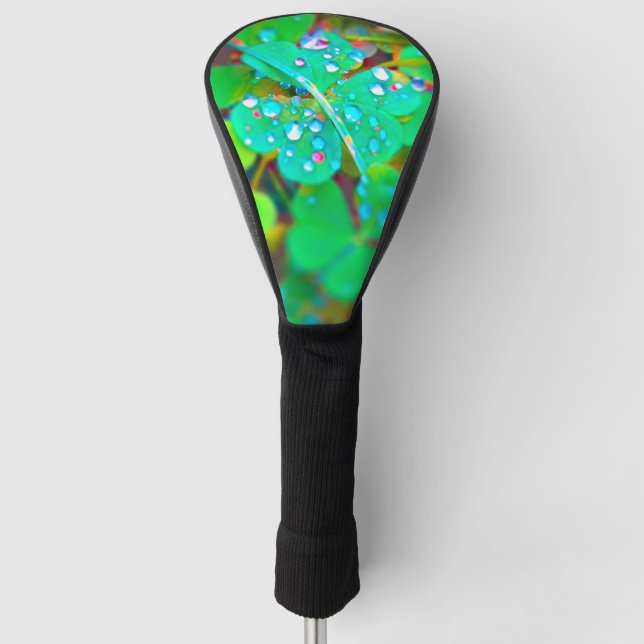 Colourful Clover Orbs Golf Driver Club Cover (Front)