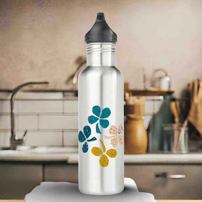 Colourful Clover Shamrock Happy St. Patrick`s day 710 Ml Water Bottle (Creator Uploaded)