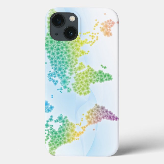 Colourful Clover World Map Case-Mate iPhone Case (Back)