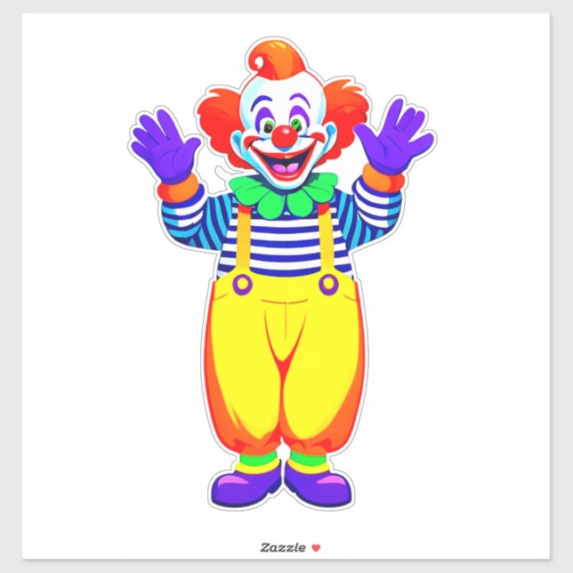 Colourful Clown Character In Bright Costume (Sheet)