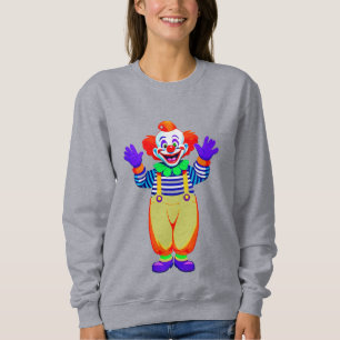 Colourful Clown Character In Bright Costume Sweatshirt