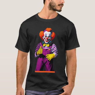 Colourful Clown Character In Bright Costume T-Shirt