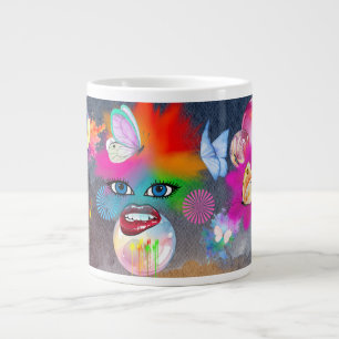 Colourful Clown Character Large Coffee Mug