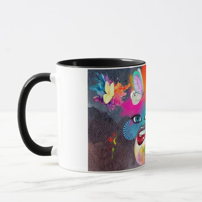 Colourful Clown Character Mug (Left)