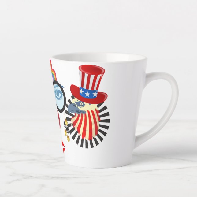 Colourful clown latte mug (Right)