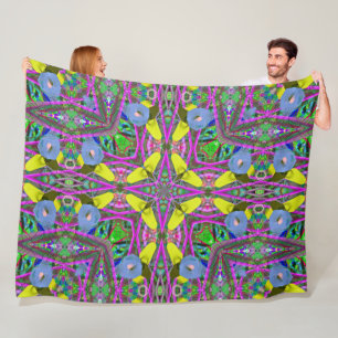 Colourful Clown Mandala Fleece Blanket