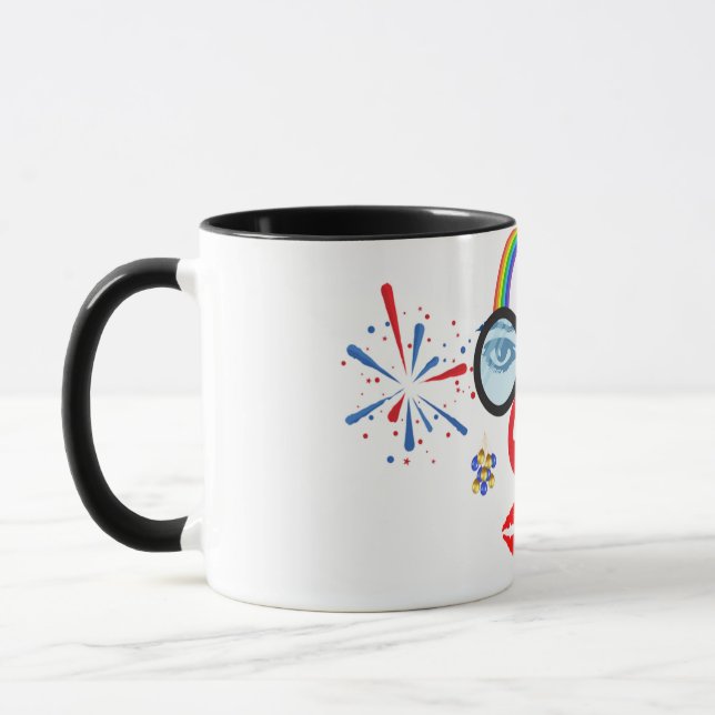 Colourful clown mug (Left)
