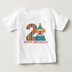 Colourful Clown With Rainbow Number Baby T-Shirt