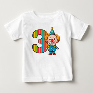 Colourful Clown With Rainbow Number Baby T-Shirt