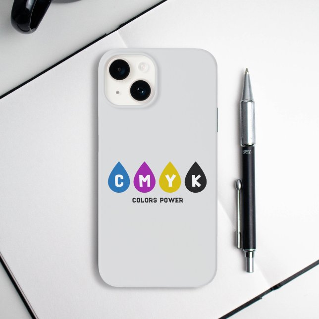 Colourful CMYK Ink Drops Phone Case (Colorful CMYK Ink Drops Phone Case)