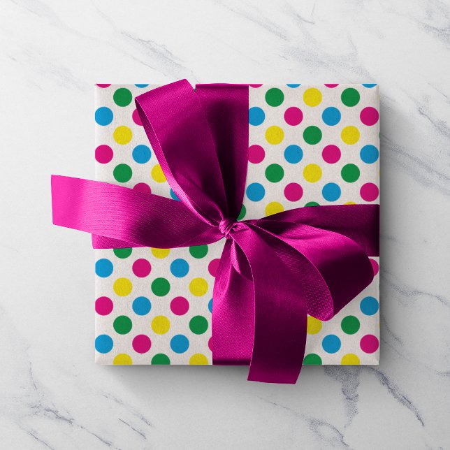 Colourful CMYK Polka Dots Wrapping Paper (Creator Uploaded)