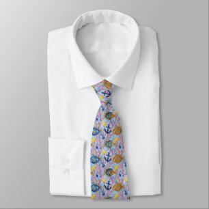 Colourful Coastal Sea Life Pattern (9) Tie