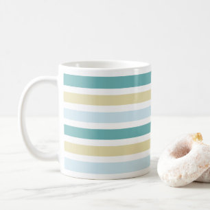 Colourful Coastal Sea Stripes  Coffee Mug