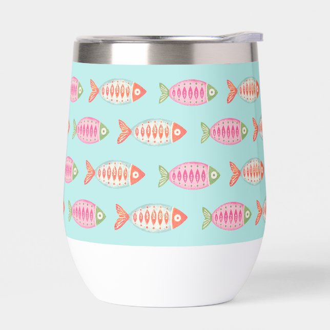 Colourful Coastal Summer Fish Pattern (Left)