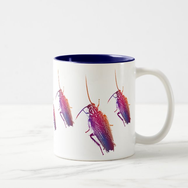 Colourful Cockroach Two-Tone Coffee Mug (Right)