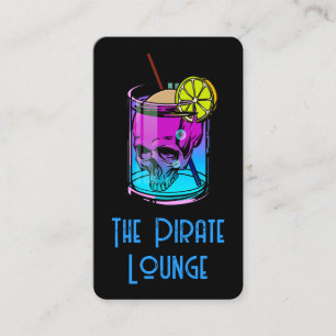 Colourful Cocktail Drink   Skull Business Card