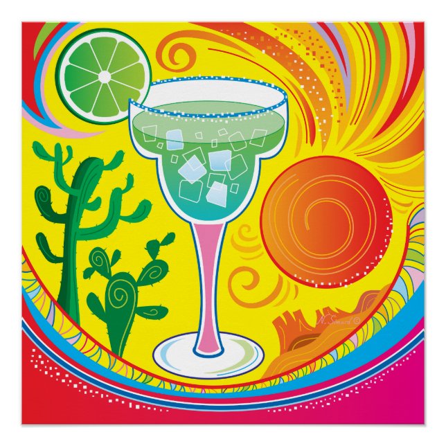 Colourful Cocktail Poster (Front)