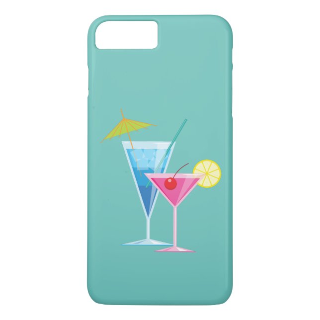 Colourful Cocktails iPhone 7 Plus Case turquoise (Back)