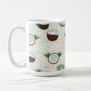 Colourful coconut pattern coffee mug