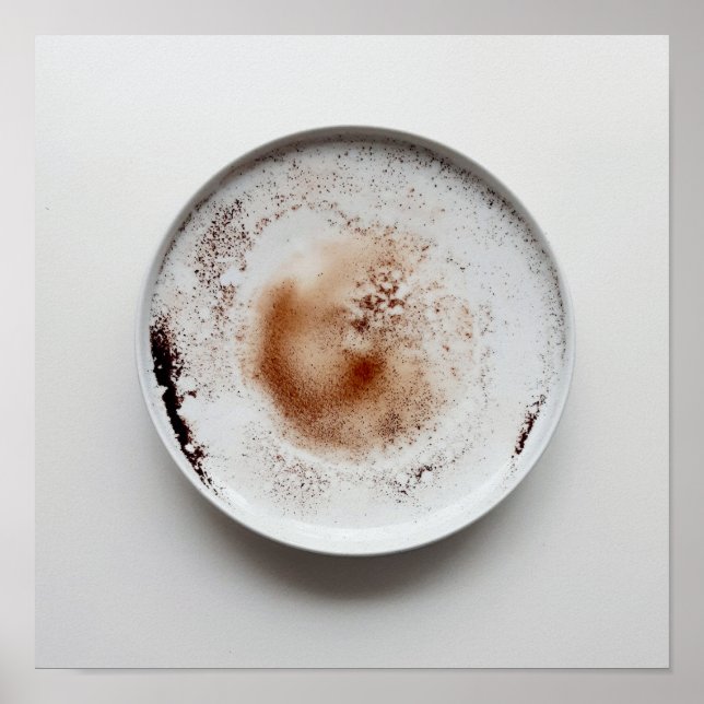 Colourful coffee grounds texture abstract art 19 poster (Front)