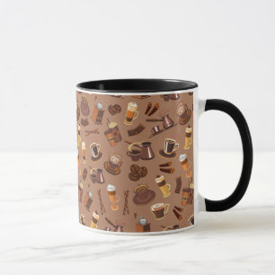 Colourful Coffee Maker Pattern Mug