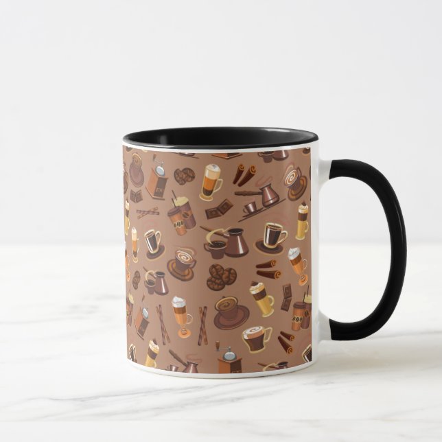 Colourful Coffee Maker Pattern Mug (Right)