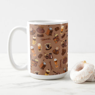 Colourful Coffee Maker Pattern Mug