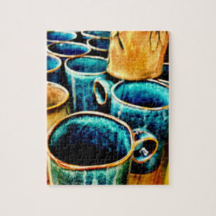 Colourful Coffee Mugs Gifts for Coffee Lovers Jigsaw Puzzle