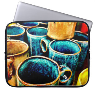 Colourful Coffee Mugs Gifts for Coffee Lovers Laptop Sleeve