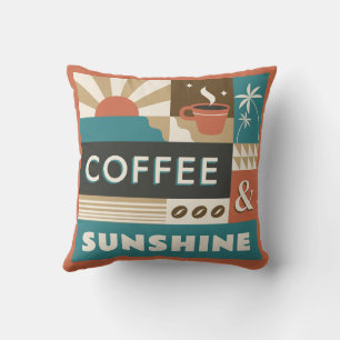 Colourful Coffee Quotes Cushion