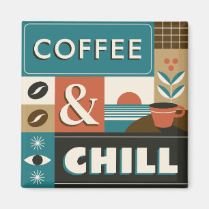 Colourful Coffee Quotes Magnet