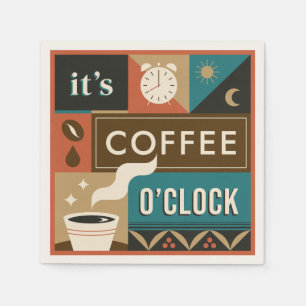 Colourful Coffee Quotes Napkin