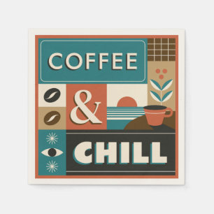 Colourful Coffee Quotes Napkin