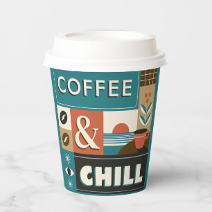 Colourful Coffee Quotes Paper Cups