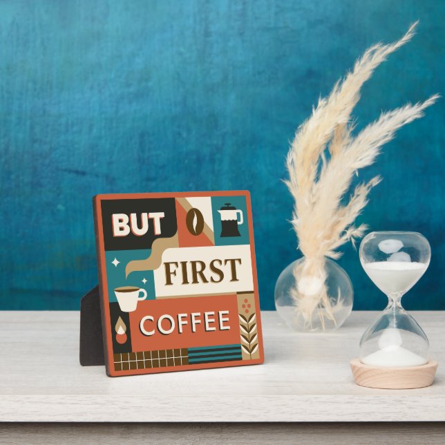 Colourful Coffee Quotes Plaque (Insitu)