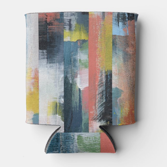 Colourful collage: artistic versatile decor. can cooler (Front)