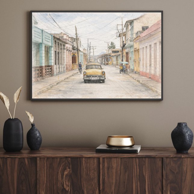 Colourful Colonial City Art Print Wall Poster (Creator Uploaded)
