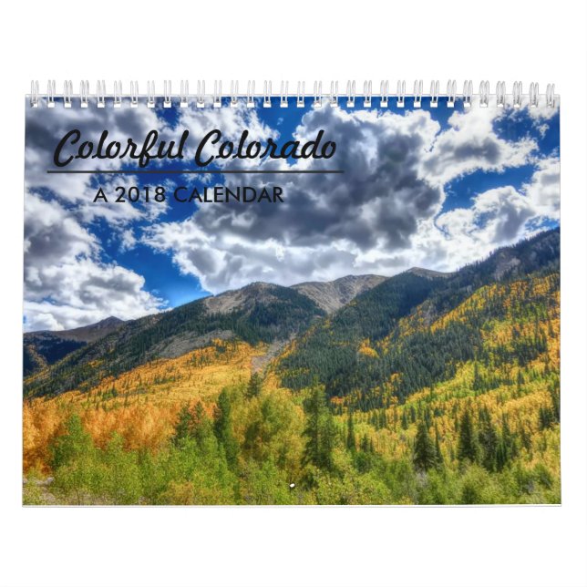 Colourful Colorado 2018 fall trees calendar (Cover)