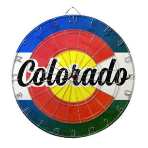 Colourful Colorado Black Text Classic Vintage Styl Dartboard
