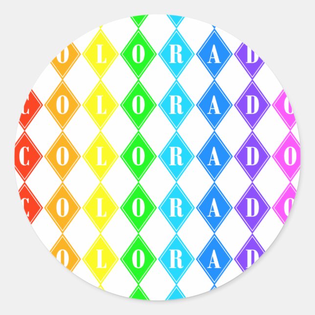 colourful colorado. classic round sticker (Front)