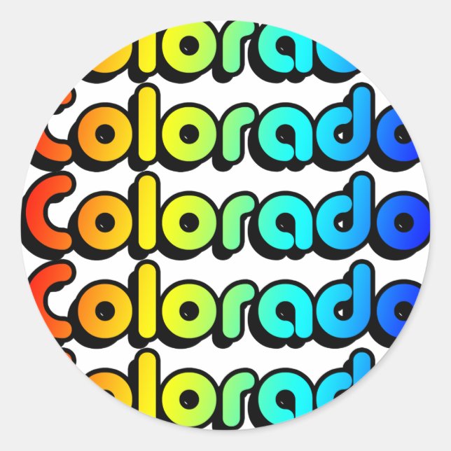 colourful colorado. classic round sticker (Front)