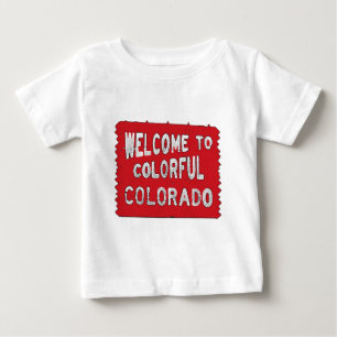 Colourful Colorado red welcome sign Baby T-Shirt